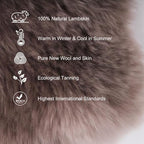 Genuine Real NZ Sheepskin Area Rug Fluffy Lambskin Fur Mushroom 2' x 6'3"ft - Image 6