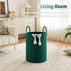 Artfeel Laundry Basket, Woven Cotton Rope Laundry Hamper, 60L - Image 2