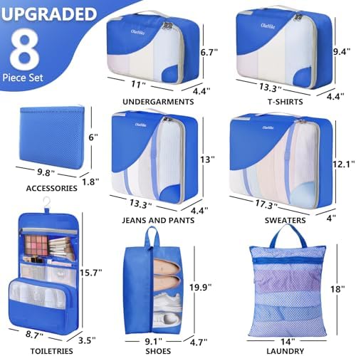 OlarHike Packing Cubes for Travel, Gifts for Women Mom, Anti-Tearing Suitcase - Image 2