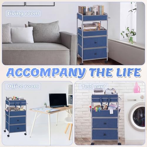 FoldTier 3In1 Baby Diaper Caddy Organizer Cart 4 Tier Large Capacity Metal - Image 6