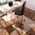 Azadx Tempered Glass Chair Mat for Carpet 32" x 48" Heavy Duty Chair Mat by Azadx