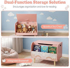 GLACER Kids Toy Box, Wooden Toy Chest - Image 3