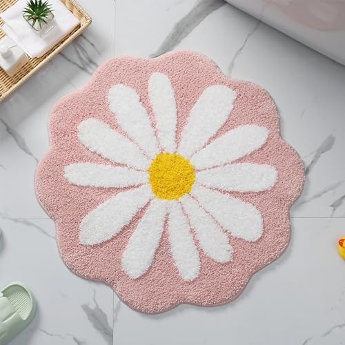 Cute Bath Mat, Water Absorption Non Slip Mat, Soft Machine Wash Rug Mat by Carmoion
