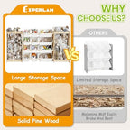 EXPERLAM Large Toy Storage Organizer, Wooden Stuffed Animal Storage & 12-Bins - Image 5