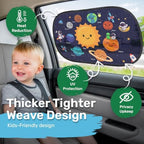 GENANY Space Planet Car Side Window Sun Shades 2 Piece 21 x 14 Inch - Image 2