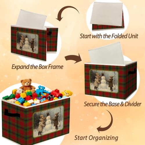 Vintage Snowman Christmas Storage Box - Image 6