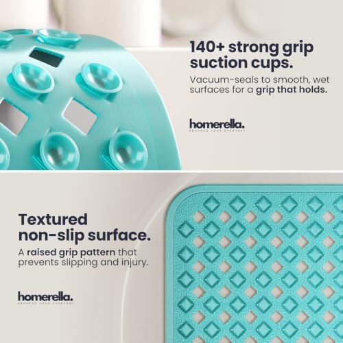 homerella Bathtub Mat Non Slip 28x16 Shower Mat Non Slip Anti Mold BPA Free - Image 2