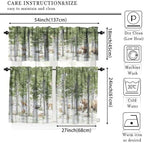 Forest Valance Curtain for Kitchen, Cartoon Forest Nature Animal Bear, Rabbit - Image 5