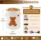 Kids Laundry Basket Nursery Hamper Baby Laundry Basket Stuffed Animal Toys - Image 6