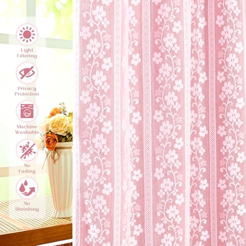 ASPMIZ Pink Curtains for Living Room Double Layer Curtains - Image 4