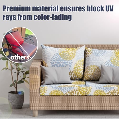 8Pcs Outdoor Cushion Covers, Stretch Patio Furniture Couch Chair Slipcovers - Image 3