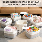 4 Pack Storage Baskets for Organizing, and Clothes, Cotton Rope Basket for - Image 6