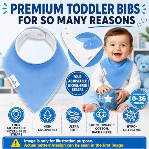 KiddyStar Premium Organic Cotton Bibs - Image 3