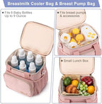 Breastmilk Cooler Bag with Ice Pack Fits 6 Baby Bottles up to 9 Ounce, Breast - Image 4