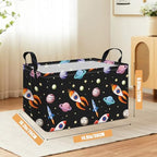 Rectangular Space Planet Rocket Storage Bin Boys Toy Organizer - Image 2
