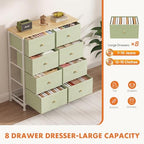 Sweetcrispy 8 Drawer Fabric Dresser, Tall Storage Tower - Image 5