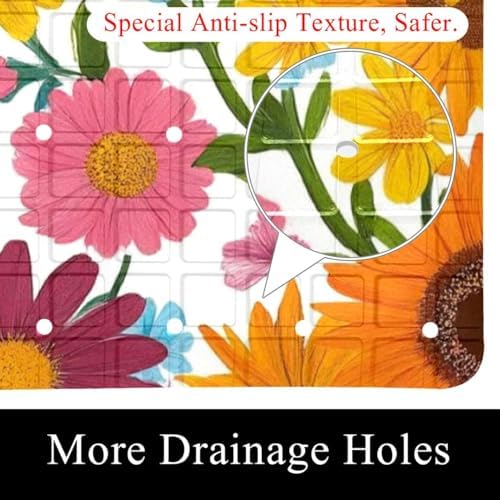 Non Slip Shower Mat Bathtub Mat 15.1x26.8 Inch, Quick Dry Bath Mat - Image 2