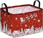 Christmas Basket Box Hamper Storage Basket Collapsible Organizer Bin Gift Shelf by VAIVUSTO