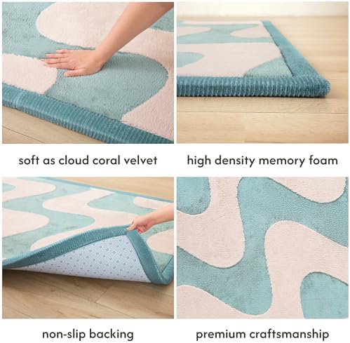 Hakuna Matte CloudSoft Mat for Floor 47" x 67" 3D Gentle Arcs Waves - Image 3