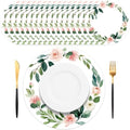 50 Pack Paper Placemats Disposable Pink Floral Wedding Placemats 13.7 Inch Rose by Unknown