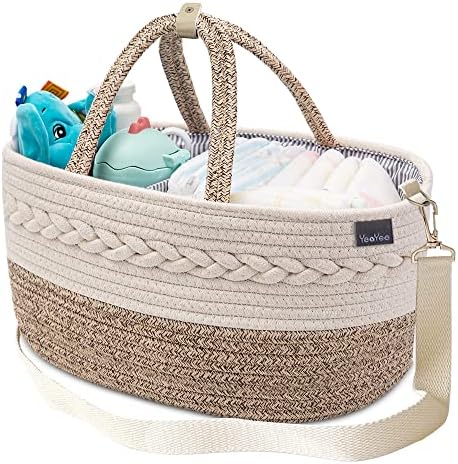 Baby Diaper Caddy Organizer, Shoulder Strap Buckle, 4 Inner Pockets Portable by YeaYeeDirect