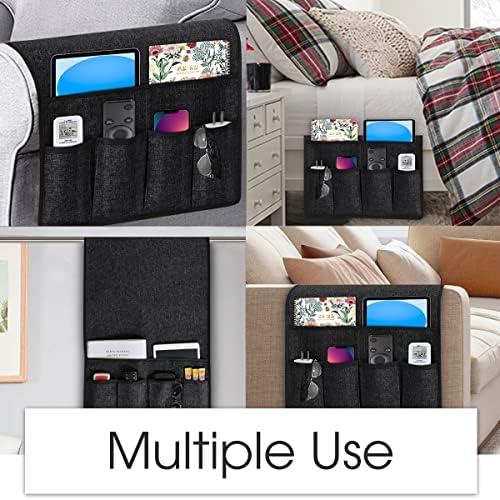 Joywell Remote Control Holder Armchair Caddy Armrest Organizer Black - Image 5