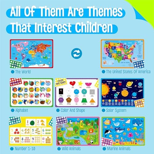4 Pack Placemats for Kids, Non-Slip Washable Table Mats, Double-Sided Reusable - Image 2