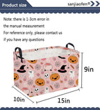 Sanjiaofeng Rectangular Pink Halloween Horror Ghost Storage Basket, Scary - Image 7