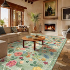 9x12 Area Rugs for Living Room: Washable Bedroom Rug Lightweight Non Slip Low by palohom