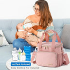 Breastmilk Cooler Bag with Ice Pack Fits 6 Baby Bottles up to 9 Ounce, Breast - Image 6