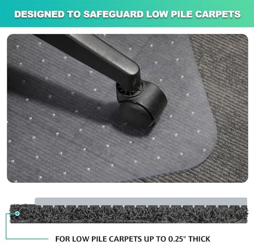 Thickened Chair Mat for Carpet- Low Pile Carpet Protector for Office Computer - Image 2