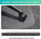 Thickened Chair Mat for Carpet- Low Pile Carpet Protector for Office Computer - Image 2