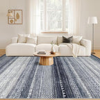 Nakagishi Boho 5x7 Area Rug Living Room Rugs Machine Washable Blue - Image 4