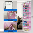 Over the Door Organizer Storage 6 Tier, 12 Large Capacity Side Pockets - Image 3