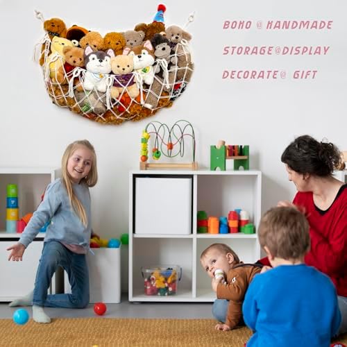 YKBU Stuffy Animal Net for Stuffed Animals Storage Hammock Macrame Stuffed - Image 3