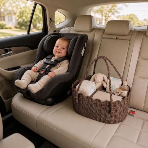 Diaper Caddy Organizer, Paper Rope Storage Baskets Nursery Bin - Image 6