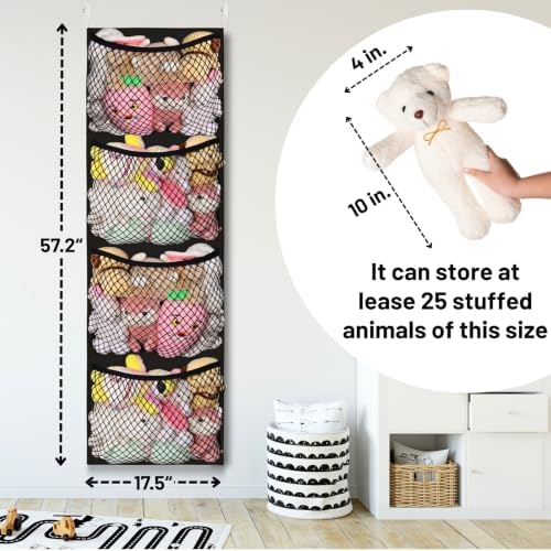 Ofiray-home Over The Door Stuffed Animal Storage, Cotton Toy Organizer - Image 3