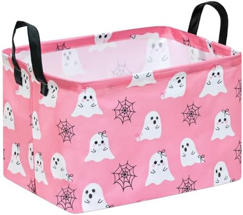 Rec Halloween Ghost Storage Basket Box Hamper Collapsible Organizer Bin Gift by VAIVUSTO