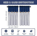 ASPMIZ Cotton Linen Farmhouse Kitchen Curtains, Boho Rustic Button Short - Image 6