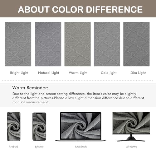 Genina Waterproof Chair Covers for Dining Room, Light Gray - Image 6