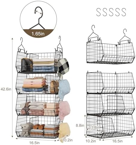 Jautokerdar 4 Tier Hanging Closet Organizer - Image 4