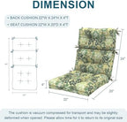 DYTXIII Outdoor High Back Chair Cushions Set of 2, Water Repellent Tufted - Image 3