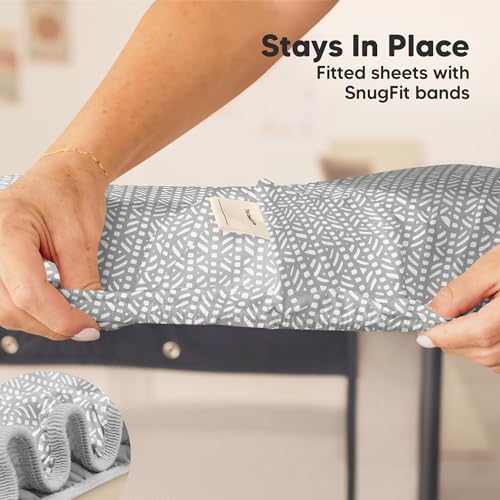 2-Pack Mini Crib Sheets Fitted, 38x26 Pack N Play Mattress Sheets - Image 6