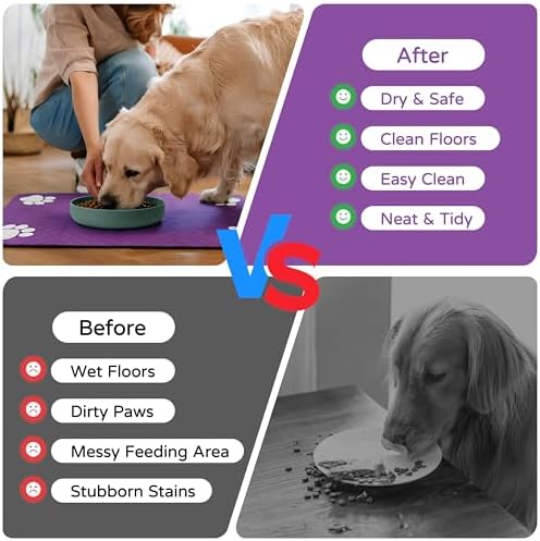 Pet Feeding Mat, Absorbent Dog Mat - Image 5