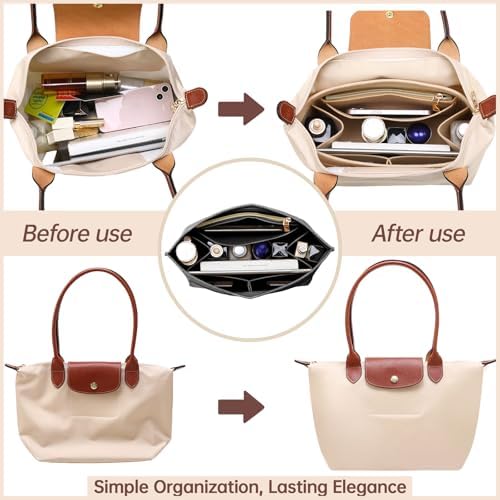 OPPOSHE Purse Organizer Insert for Longchamp Le Pliage, Premium Felt Long Champ - Image 3
