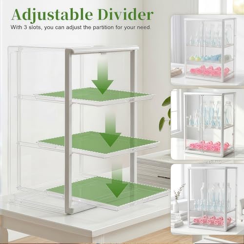 Reinforced Baby Bottle Organizer 3 Tier Baby Bottle Storage Organizer Clear - Image 3