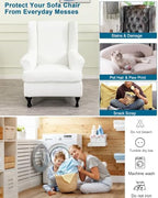 CRFATOP Wingback Chair Covers Wing Armchair Slipcovers - Image 4