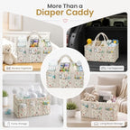 Diaper Caddy Organizer with Handles & Removable Dividers - Image 6