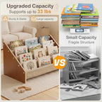 Toddler Bookshelf 4 Tier Solid Wood Montessori Nursery Book Organizer Kids - Image 4
