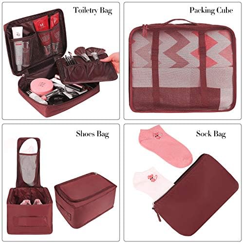 BAGAIL 8 Set Packing Cubes Luggage Packing Organizers - Image 3
